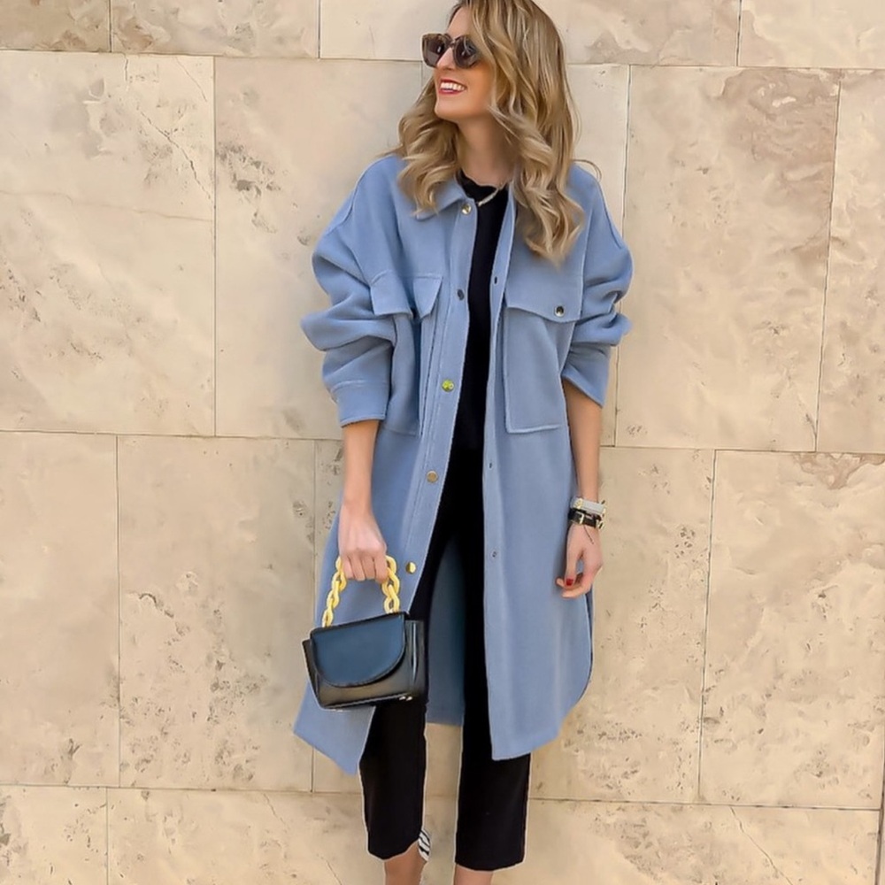 Zara wool blend oversized coat size xs - Picture 3 of 14